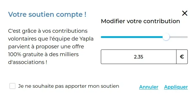Yaola contribution modifier
